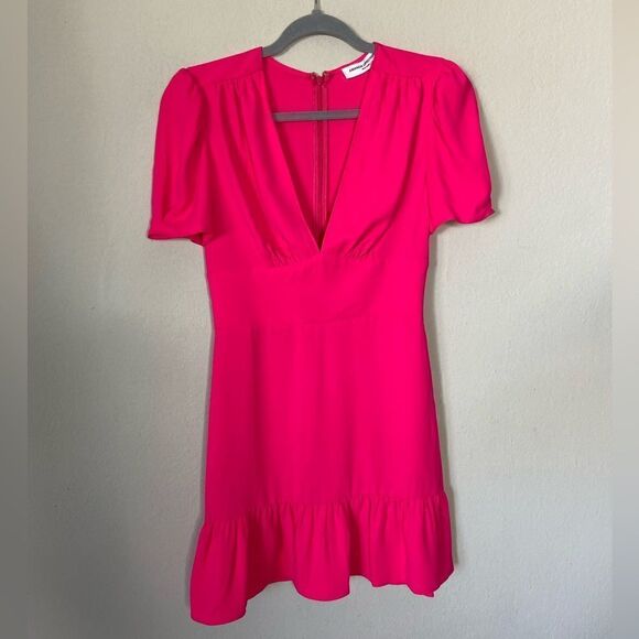 Amanda Uprichard Rosen Mini Pink Begonia Dress Size XS - Picture 6 of 9